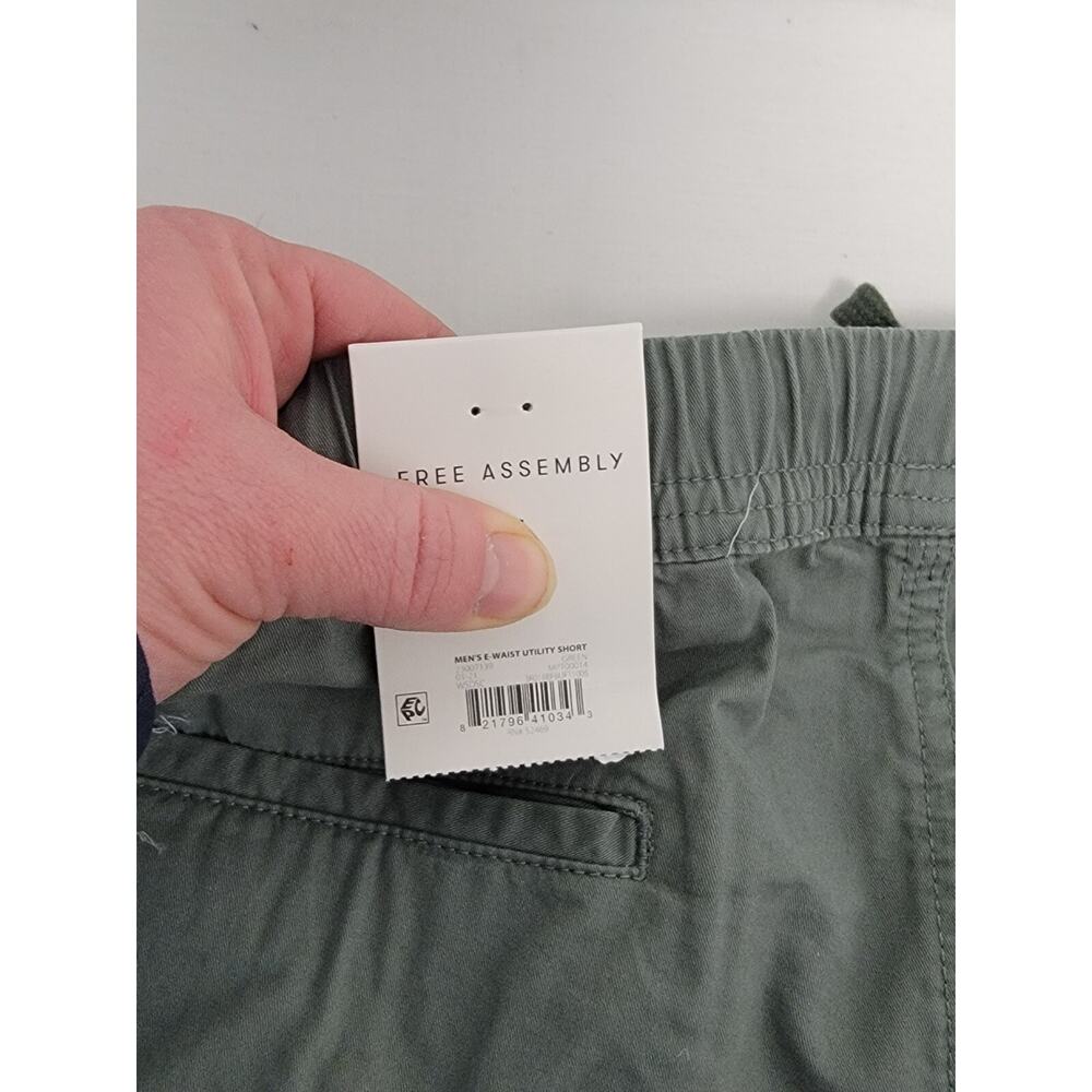 Free Assembly Men's Pull-On Shorts Elastic Waist Drawstring Green S - Picture 7 of 7
